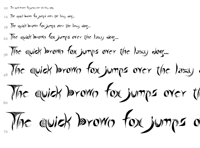 Giraffe & Co. font waterfall